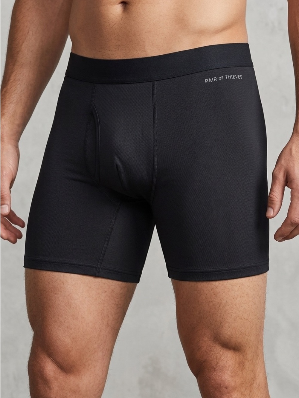 Pair of Thieves Men's Black Performance Boxer Briefs - Supportive Fit